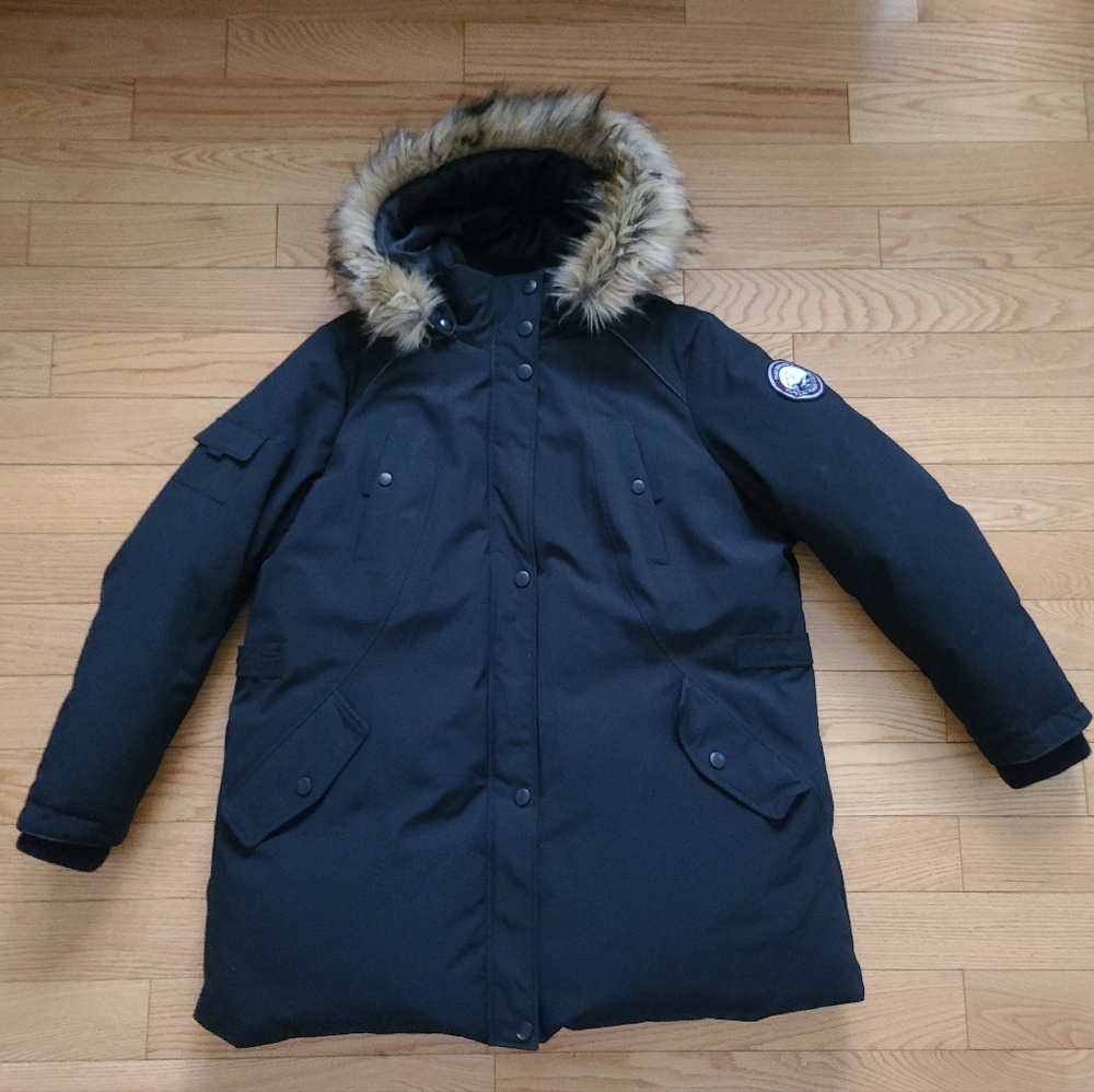 Alpinetek Down-fill Winter Jacket, 2XL, Black